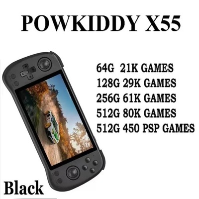 POWKIDDY X55 przenośna przenośna konsola do gier 5.5 cal ekran IPS Linux