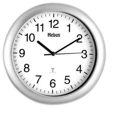 Zegar ścienny analogowy sterowany radiowo MEBUS