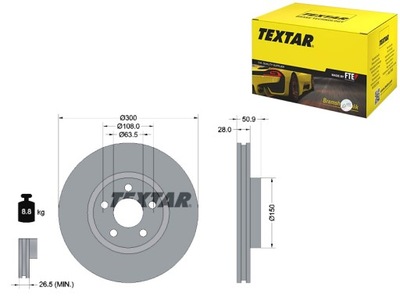 DISCOS DE FRENADO 2SZT. PARTE DELANTERA FORD GALAXY 3 S-MAX 1.5 2.0 2.0D  