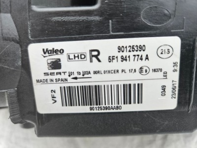 Seat leon 5fi lift лампа правая full led 5f1941774a фото №1
