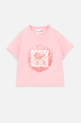 Dziewczęcy T-shirt 98 pudrowy róż Coccodrillo