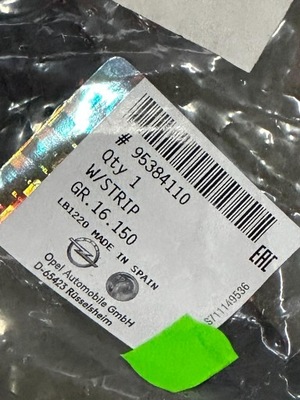 Прокладка двері правий перед mokka оригінальний номер 95384110 фото №1