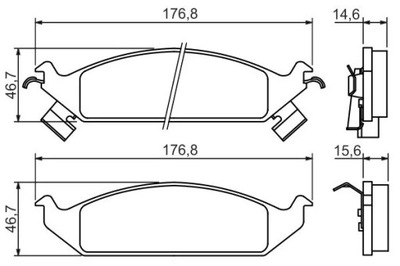 BO 0986494313 ZAPATAS DE FRENADO CHRYSLER CIRRUS/ STRATU  