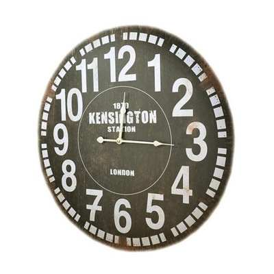 Zegar na ścianę wiszący RETRO czarny duży 60 cm