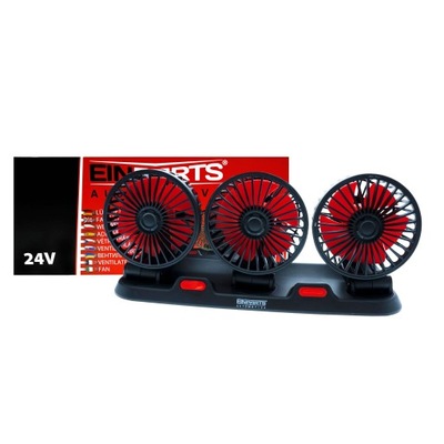 WENTYLATOR SAMOCHODOWY 24V WIATRAK 3 GŁOWICE 360° EPFAN02