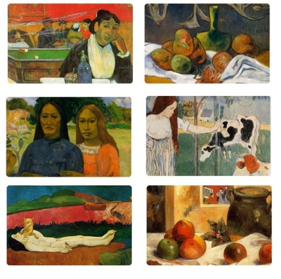 6 magnesów na lodówkę Paul Gauguin sztuka obrazy