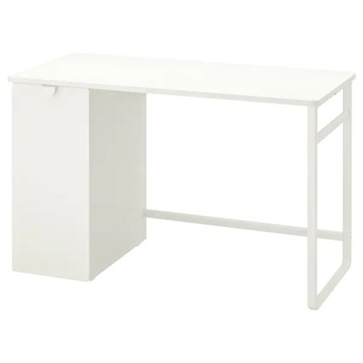 IKEA LARANDE biurko z wysuwaną szafką BIAŁY