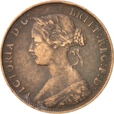 Moneta, Wielka Brytania, Victoria, 1/2 Penny, 1861