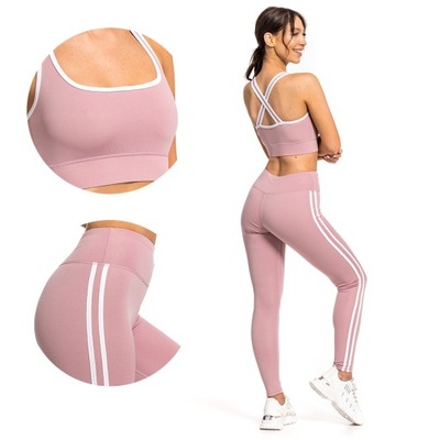 DAMSKI ZESTAW SPORTOWY LEGGINSY + TOP FITNESS