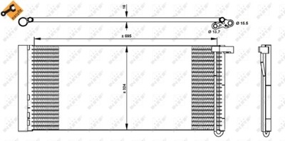 РАДІАТОР КОНДИЦІОНЕРА - КОНДЕНСАТОР EASY FIT NRF 350331