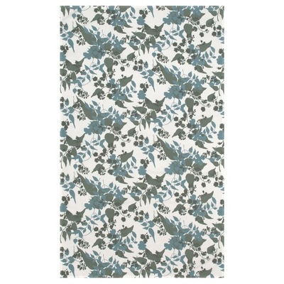 RINGBUK Obrus - biały zielony/niebieski/liście 145x240 cm
