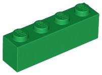 Lego 3010 4112838 Brick 1x4 Zielony 10 szt. Nowe