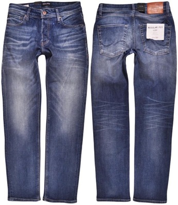 JACK&JONES spodnie LOW WAIST jeans CLARK W28 L30