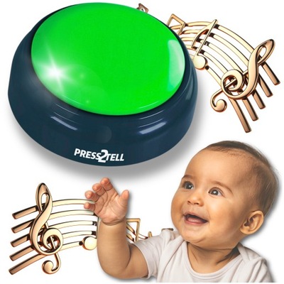 Zabawka Przycisk edukacyjny Press2tell nagrywanie dźwięków dla dzieci
