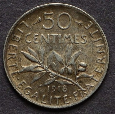 Francja - 50 centimes 1918