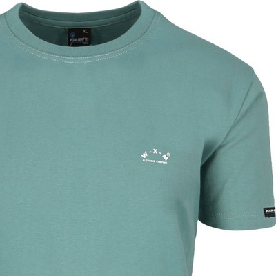 zielony patyna bawełniana koszulka męska T-Shirt 3XL