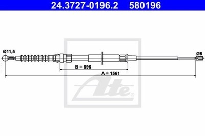 CABLE FRENOS DE MANO VW TOURAN 2007-  