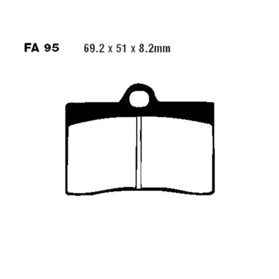 ZAPATAS DE FRENADO EBC FA095 APRILIA BETA CAGIVA MS  