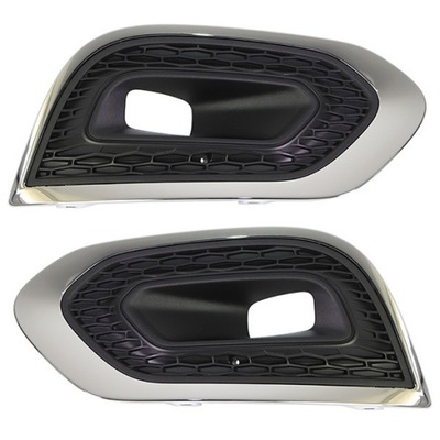 Renault kadjar 18- решётка радиатора рамка противотуманная фара l+p хром фото №1