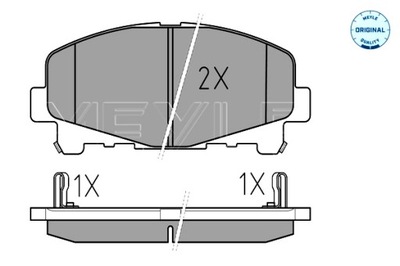 MEYLE TRINKELĖS STABDŽIŲ PRIEK. HONDA ACCORD VIII 2.0 2.2D 2.4 06.08- 