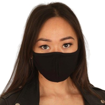 Maseczka maska ochronna na twarz - czarna 02