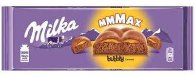 Milka Czekolada mleczna bubbly caramel 250 g