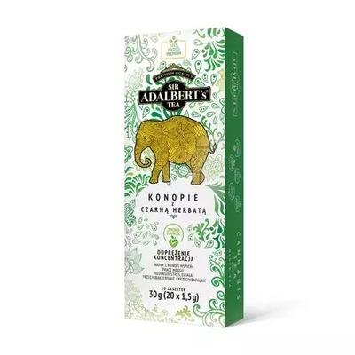 Herbata Sir ADALBERT'S Czarna CANNABIS TEA