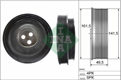 RUEDA POLEA EJE DE CIGÜEÑAL 544 0166 10  