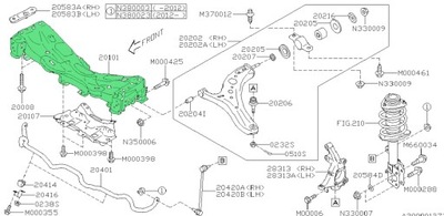 Підрамник передні subaru ascent usa оригінал фото №1