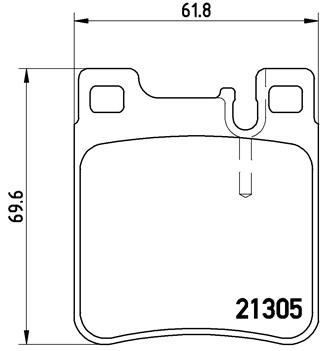 КОЛОДКИ HAM. ЗАДНЕЕ MERCEDES W140 S-KLASA 91-98 ЗАД