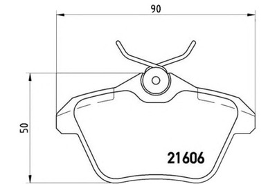Brembo гальмівні колодки гальмівний. alfa romeo 156 97- задня фото №1