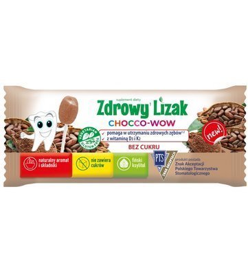 Zdrowy Lizak CHOCCO-WOW kakaowy 1szt