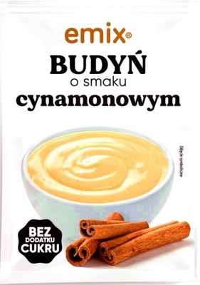 Budyń BEZ DODATKU CUKRU o smaku cynamonowym Emix od SklepDukana