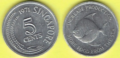 Singapur 5 Cents 1971 r.