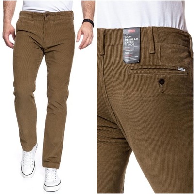 Męskie spodnie materiałowe Levi's 502 REGULAR TAPER W31 L32