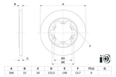 BOSCH 0 986 479 D43 ДИСК ГАЛЬМІВНИЙ