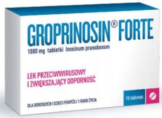 Groprinosin Forte Lek przeciwwirusowy 10 tabletek