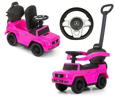 Autko Jeździk MERCEDES Pojazd Z Rączką G350d PINK Różowy Samochód Fotel