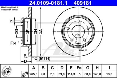 24.0109-0181.1 DISKU HAM.TYL MAZDA 3 BM 13- 