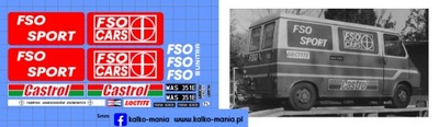 KALKOMANIA FIAT 242 SERWISOWY FSO SPORT 1/43