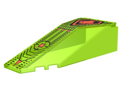 Lego 2507pb02 Szyba Trans-Neon Green Space Ufo 1 szt