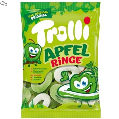 Trolli Apfel Ringe żelki słodko- kwaśne jabłkowe 150g