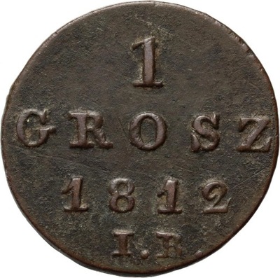 Księstwo Warszawskie, grosz 1812 I.B., Warszawa