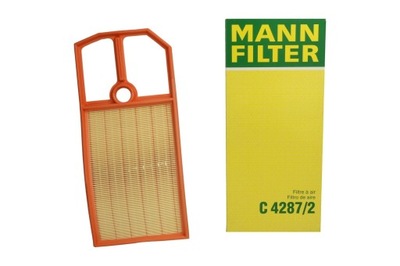 MANN-FILTER C 4287/2 FILTRO AIRE SEAT SKODA VW  