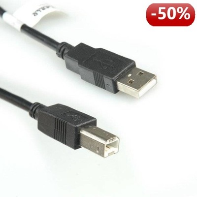 4World Kabel USB 2.0 A-B M/M 5m|czarny