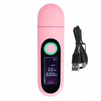 BEZUSTNIKOWY PRECYZYJNY DIGITAL ALCOHOLÍMETRO USB PINK  