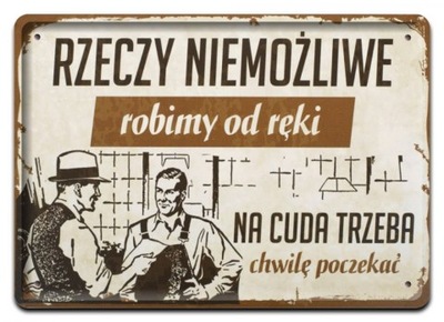 PRL METALOWY SZYLD PLAKAT VINTAGE RETRO #05849