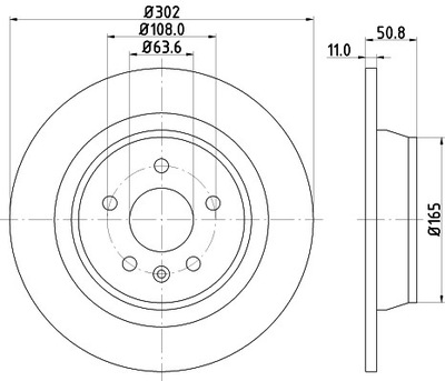 HELLA 8DD 355 118-841 ДИСК ГАЛЬМІВНИЙ