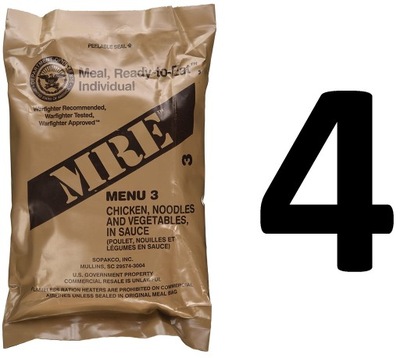 MRE 4 Wojskowa racja żywnościowa USA amerykańska