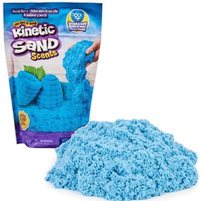 PIASEK KINETYCZNY ZAPACHOWY JAGODOWY MASA PLASTYCZNA NIEBIESKA KINETIC SAND